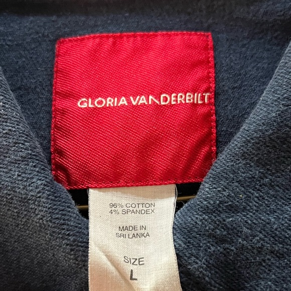 Gloria Vanderbilt Navy Jean Jacket Size L. - Picture 3 of 3